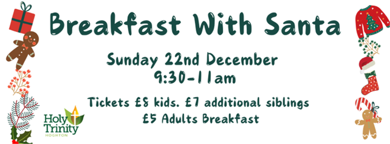 Breakfast santa banner